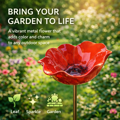 🔥Last Day 55% OFF 🔥 Colorful Metal Flower Stake for Birds, Bees & Butterflies